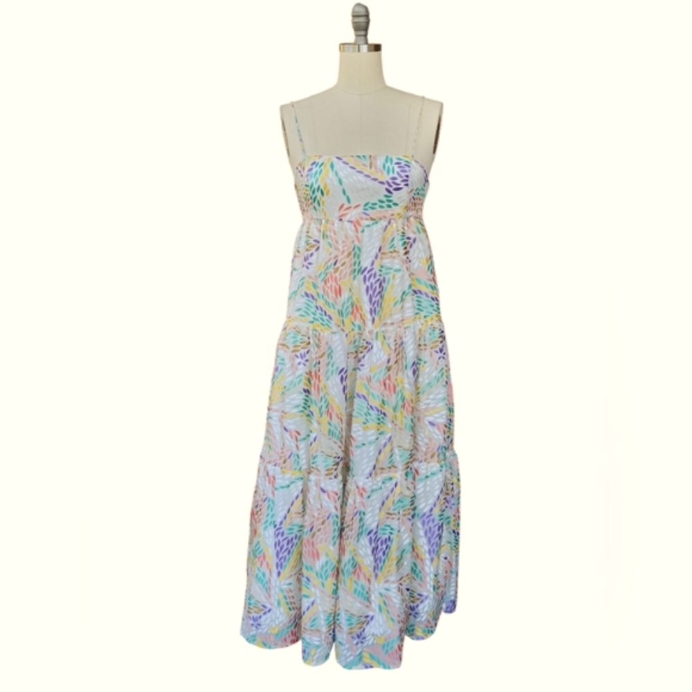 C/MEO COLLECTIVE x REVOLVE Set Up Midi Maxi Dress in Ivory Burnout
